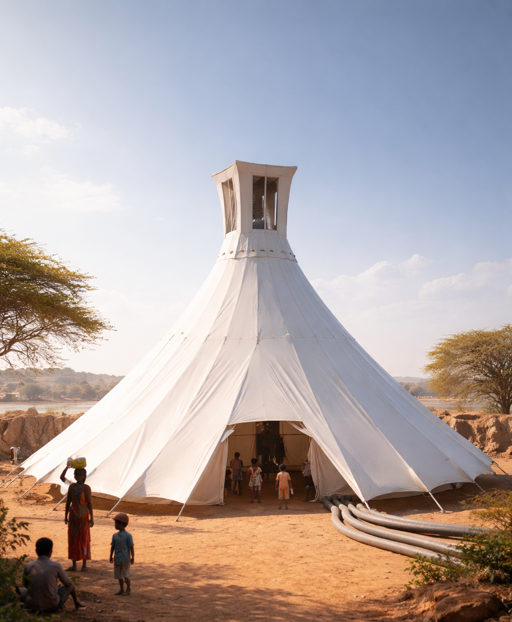 Wind Catcher Tent Render